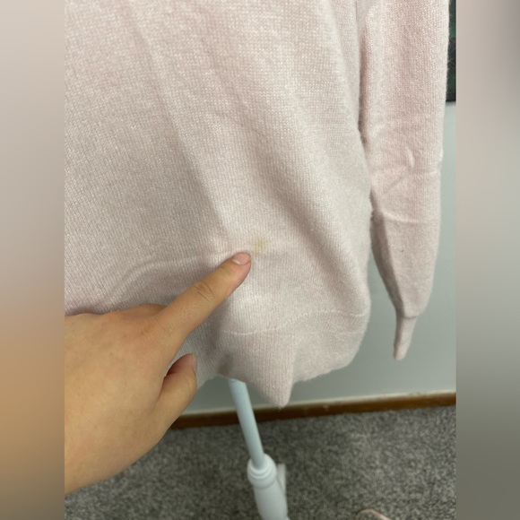 SUBTLE Luxury Washable Cashmere Wesley Pullover in Dust Pink Sz Xs S Cozy - Picture 3 of 10